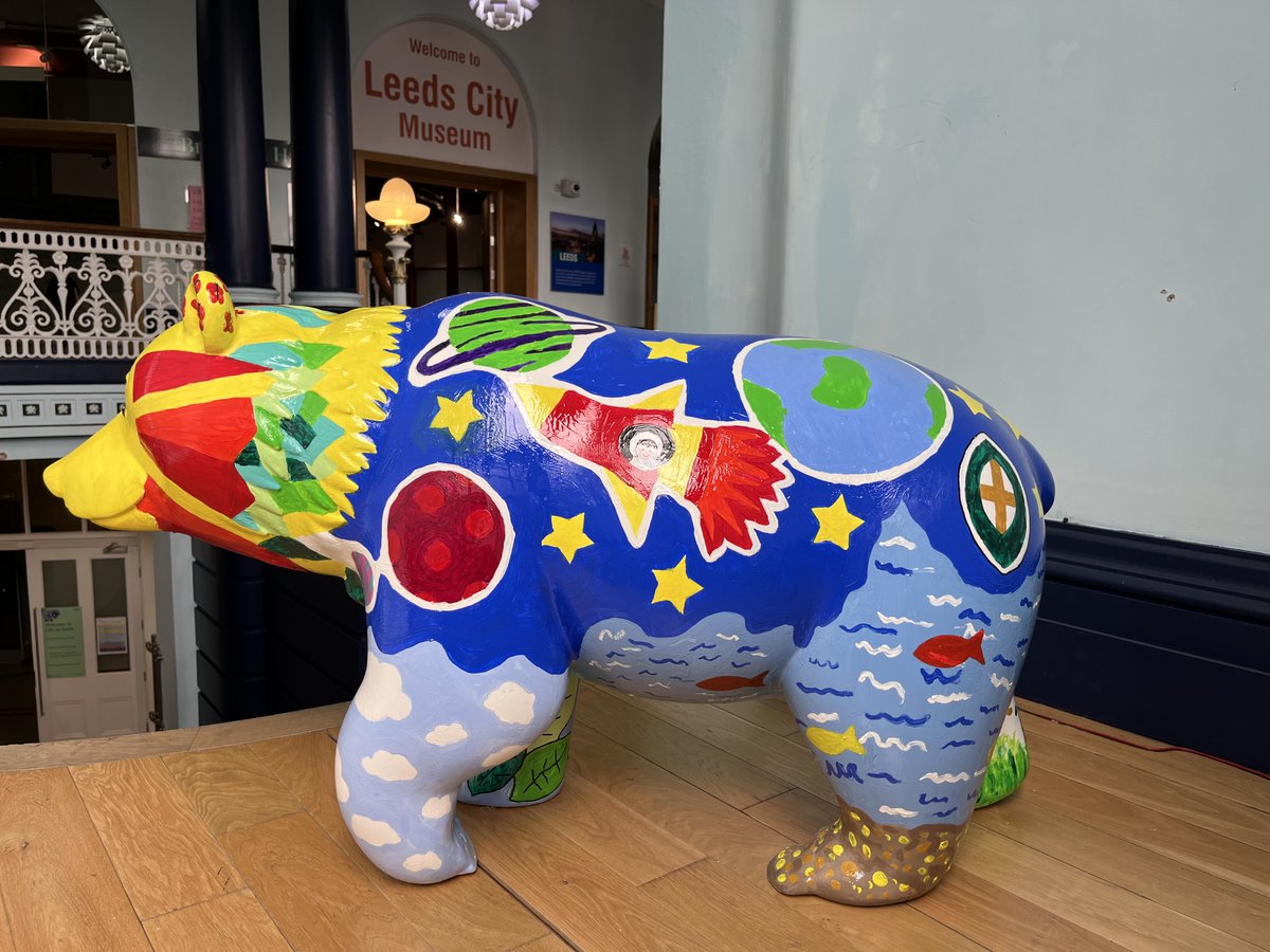 Rocco the Richmond House Bear is officially on display as part of the @LeedsBearHunt public art trial, and you can find him in his new home, located in @LeedsCityMuseum.