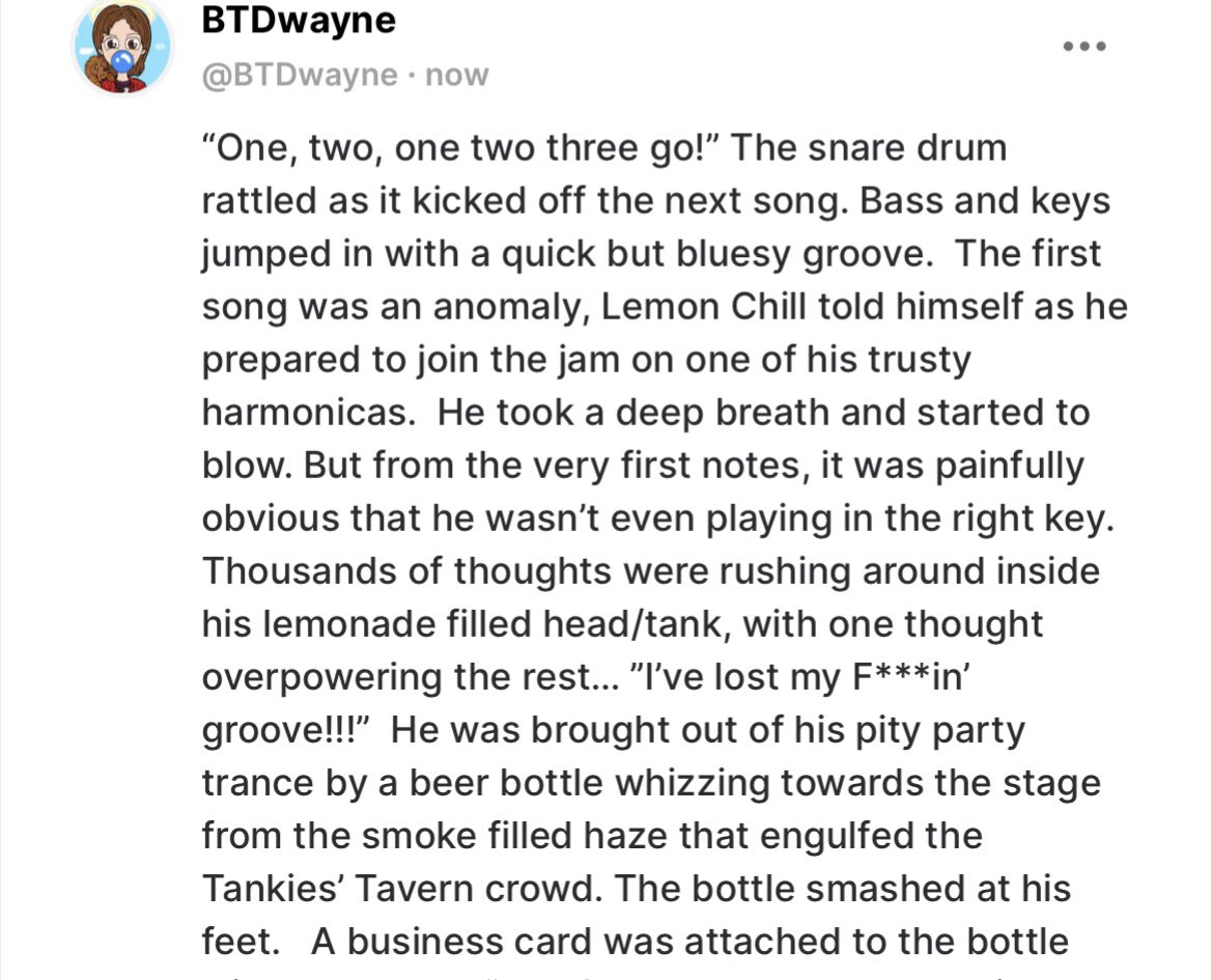NFT_Dee's tweet image. Is it Tankies Time?

Of course!  It’s always Tankies time somewhere. 🍻

Check out the beginnings of my “Lore Heroes” story about my @tankieslabs character, Lemon Chill, on @downavenue_  

See next tweet for how to get onto the Avenue