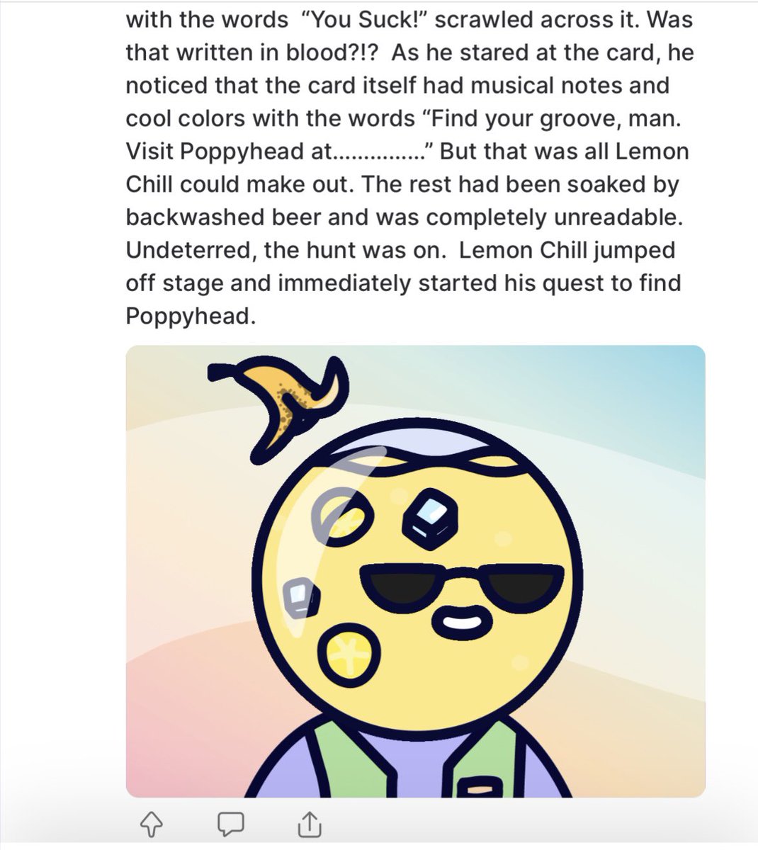 NFT_Dee's tweet image. Is it Tankies Time?

Of course!  It’s always Tankies time somewhere. 🍻

Check out the beginnings of my “Lore Heroes” story about my @tankieslabs character, Lemon Chill, on @downavenue_  

See next tweet for how to get onto the Avenue