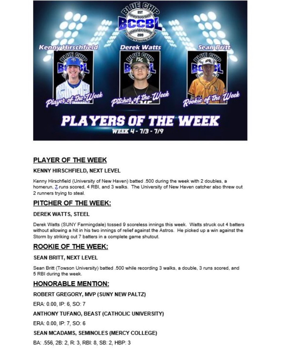 Blue Chip Collegiate Baseball League tweet media