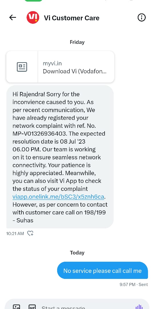 RajendraBadole3's tweet image. @VodafoneIT @VodafoneGroup @ViCustomerCare @TRAI "Hey @ViCustomerCare , it's been 78 hours and my issue still remains unresolved. Disappointed with the lack of response and action. Can someone please address my concern? #CustomerService #UnresolvedIssue"