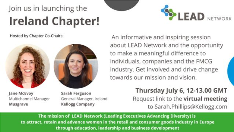 Thrilled to become one of the founding members of the Ireland Chapter of <a href="/Lead_eu_net/">LEAD Network</a> focusing on attracting &amp; advancing #women in the #retail &amp; #consumergoods industry. I’d encourage anyone with a passion for diversity within our sector to join