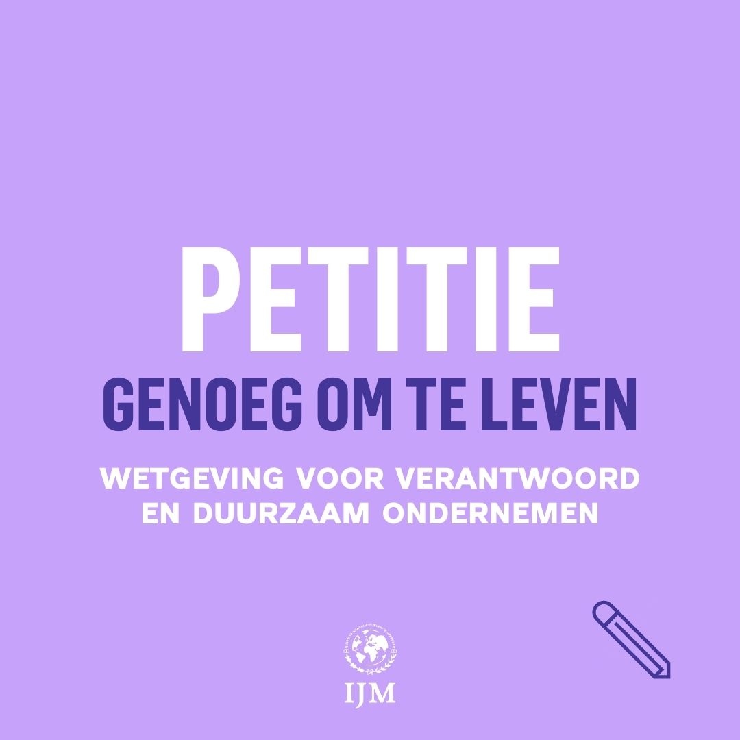 In de Tweede Kamer wordt het #wetsvoorstel Verantwoord en Duurzaam Internationaal Ondernemen (WVDIO) behandeld. Dit voorstel, zal bij aanname een grote positieve impact hebben op de levens van miljoenen mensen en het milieu wereldwijd.

Teken de #petitie: genoegomteleven.nl/petitie/