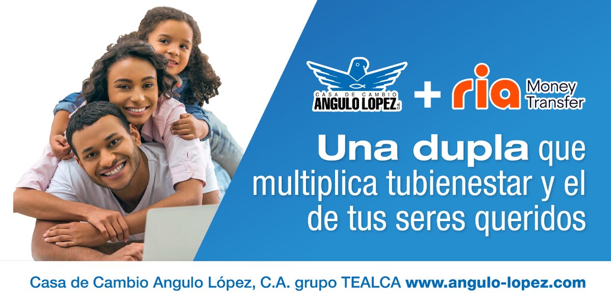 Angulo_Lopez's tweet image. Con Ria Money Transfer y Casa de Cambio Angulo López, recibe #remesas en Venezuela desde Europa, América Latina, América del Norte y Asia. Más información my.mtr.cool/foprktagqc

#11Jul