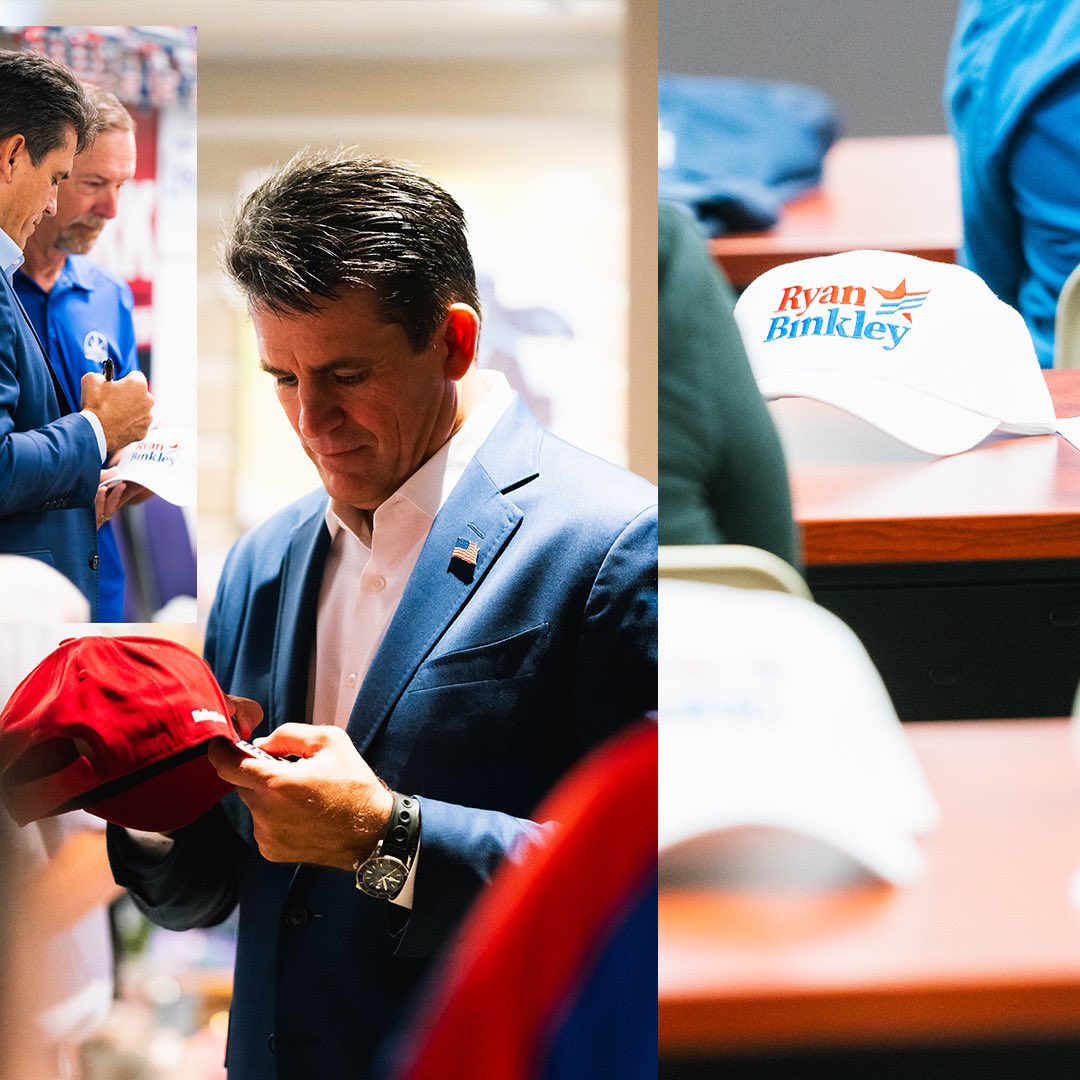 RyanBinkley's tweet photo. Thanks for showing your support with our hats and tee shirts! #Believe #WayToFreedom #Binkley2024 https://t.co/5tKgBi3uyx