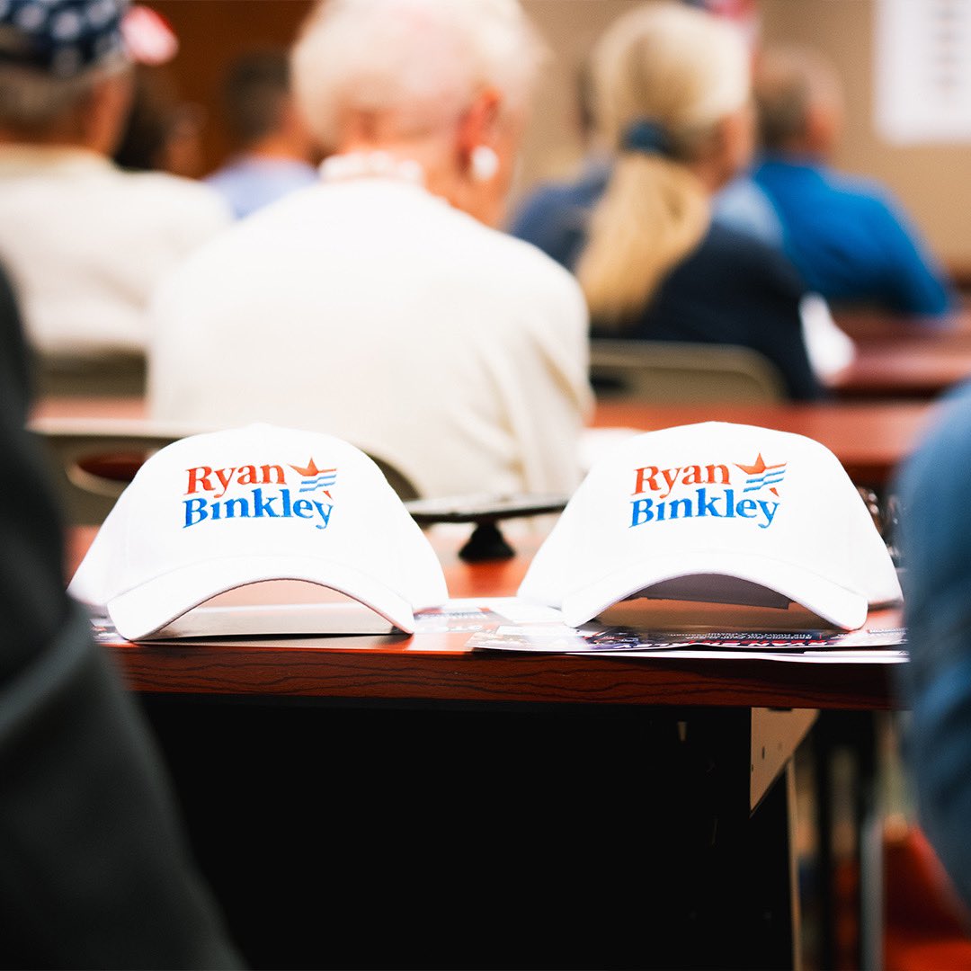 RyanBinkley's tweet photo. Thanks for showing your support with our hats and tee shirts! #Believe #WayToFreedom #Binkley2024 https://t.co/5tKgBi3uyx