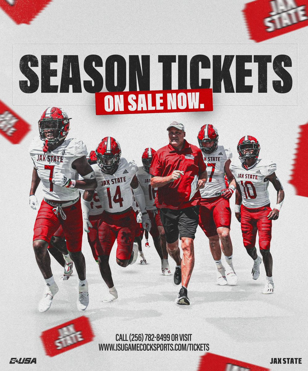𝟐𝟎𝟐𝟑 𝐒𝐄𝐀𝐒𝐎𝐍 𝐓𝐈𝐂𝐊𝐄𝐓𝐒 𝐎𝐍 𝐒𝐀𝐋𝐄 Call (256)-782-8499 or visit the link below to get your season tickets for our Inaugural FBS Season in @ConferenceUSA‼️ 🎟️>>>> bit.ly/3XmhwQg #HardEdge | #EarnSuccess