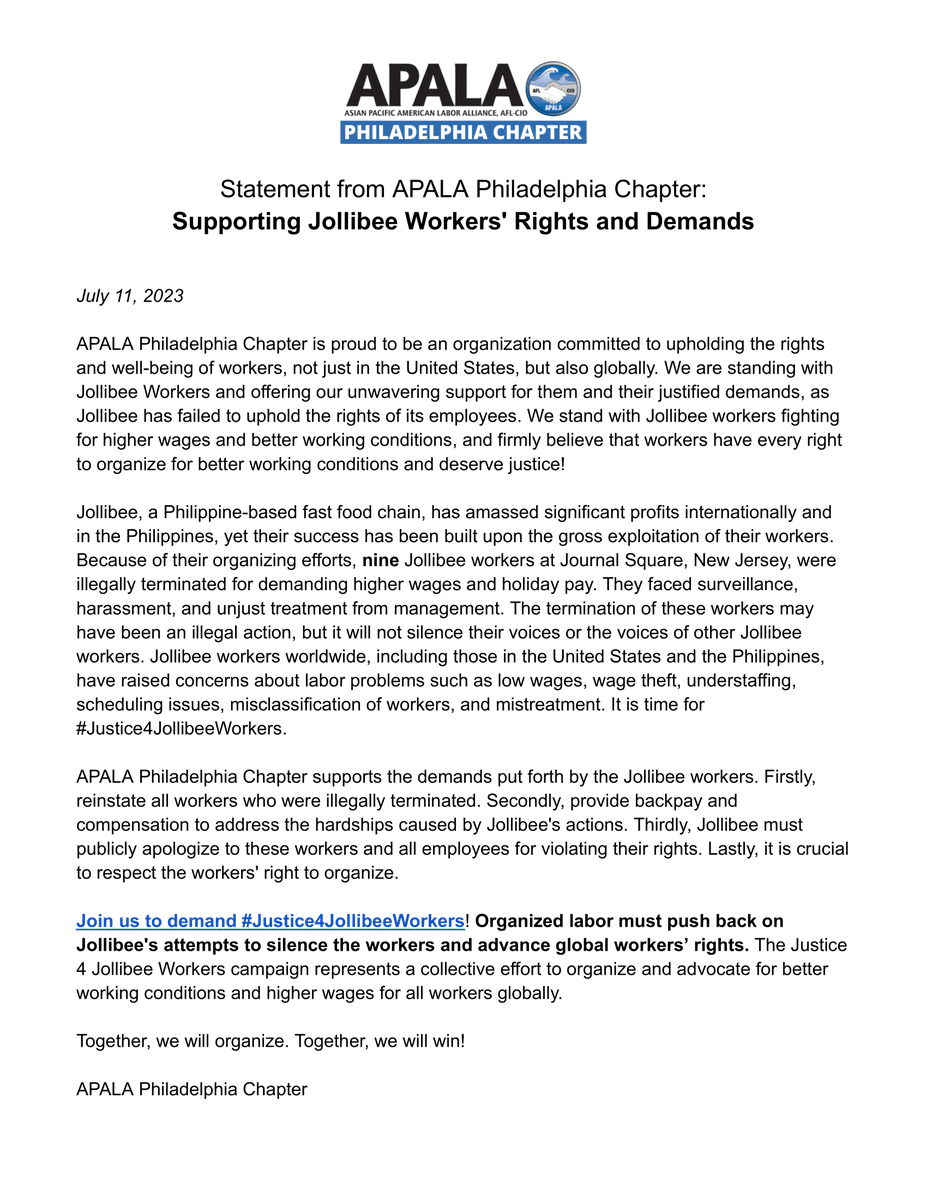 APALA Philly tweet media
