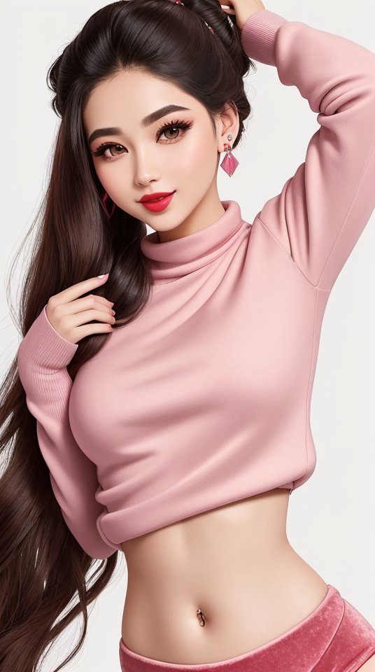 BadToxicAI's tweet photo. #sweater #oversizedSweater #cropped #bellybutton #leggings #Baroness #Short #narrowHips #longHair #thickHair #fancyUpdo #Updo #studEarrings #pinkVelvetLipstick #Joyfully #jumping #Auto1111 #StableDiffusion #safetensors #AIArt #AIFilter #AI #Kunst #art #lyriel v16 DPM++ 2M Karras https://t.co/HQ2cRzPnT6