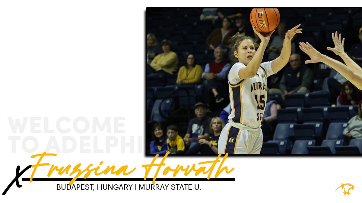 AdelphiWBB's tweet photo. Our interior presence getting that much stronger…💪💪💪

We’re excited to welcome Murray State transfer Fruzsina Horvath to the #AUWBB family for the ‘23-‘24 season! 🙌

STORY 📎: https://t.co/q2i9g6Tnd5

#PawsUp🐾 https://t.co/lFeescBDiz