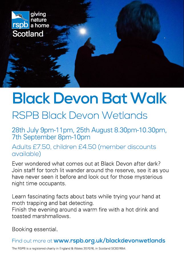 YvonneFultonASN's tweet photo. 🦇✨BLACK DEVON AFTER DARK BAT WALK✨🦇
Join RSPB staff for a torch lit wander and discover the landscape from a completely unique perspective. #clackmannanshire #blackdevon #wildlife @RSPBScotland @innerforth
Find out more and book your ticket. ⬇️
https://t.co/knLw7TsvGV https://t.co/ZJwsXXJ56T
