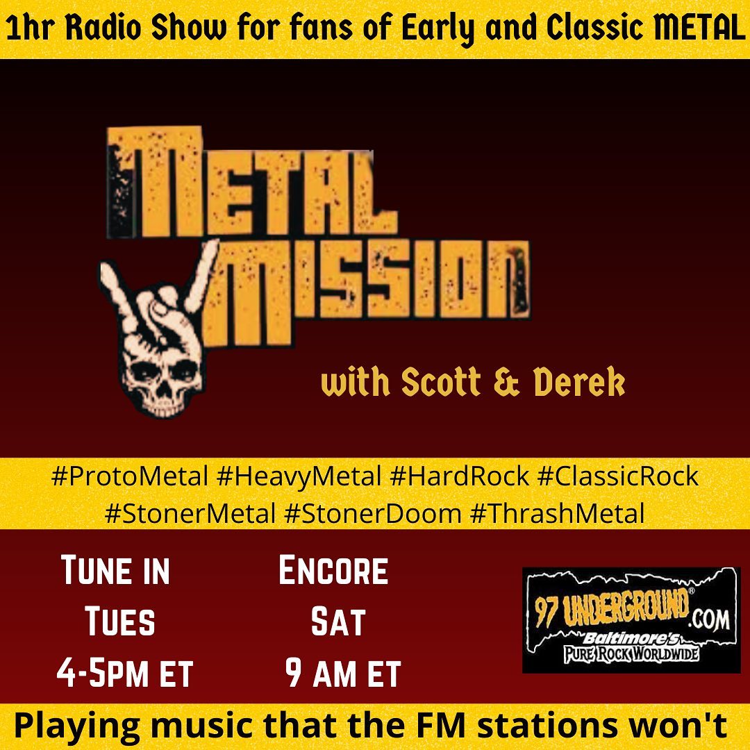 97Underground.com (@97underground) on Twitter photo Sadly, the <a href="/MetalMission97/">Metal Mission Radio</a> is coming to an end in a few weeks so catch one of the last #newepisodes today at 4pm! Sadly, the <a href="/MetalMission97/">Metal Mission Radio</a> is coming to an end in a few weeks so catch one of the last #newepisodes today at 4pm!