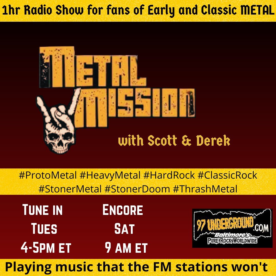 Sadly, the @MetalMission97 is coming to an end in a few weeks so catch one of the last #newepisodes today at 4pm!