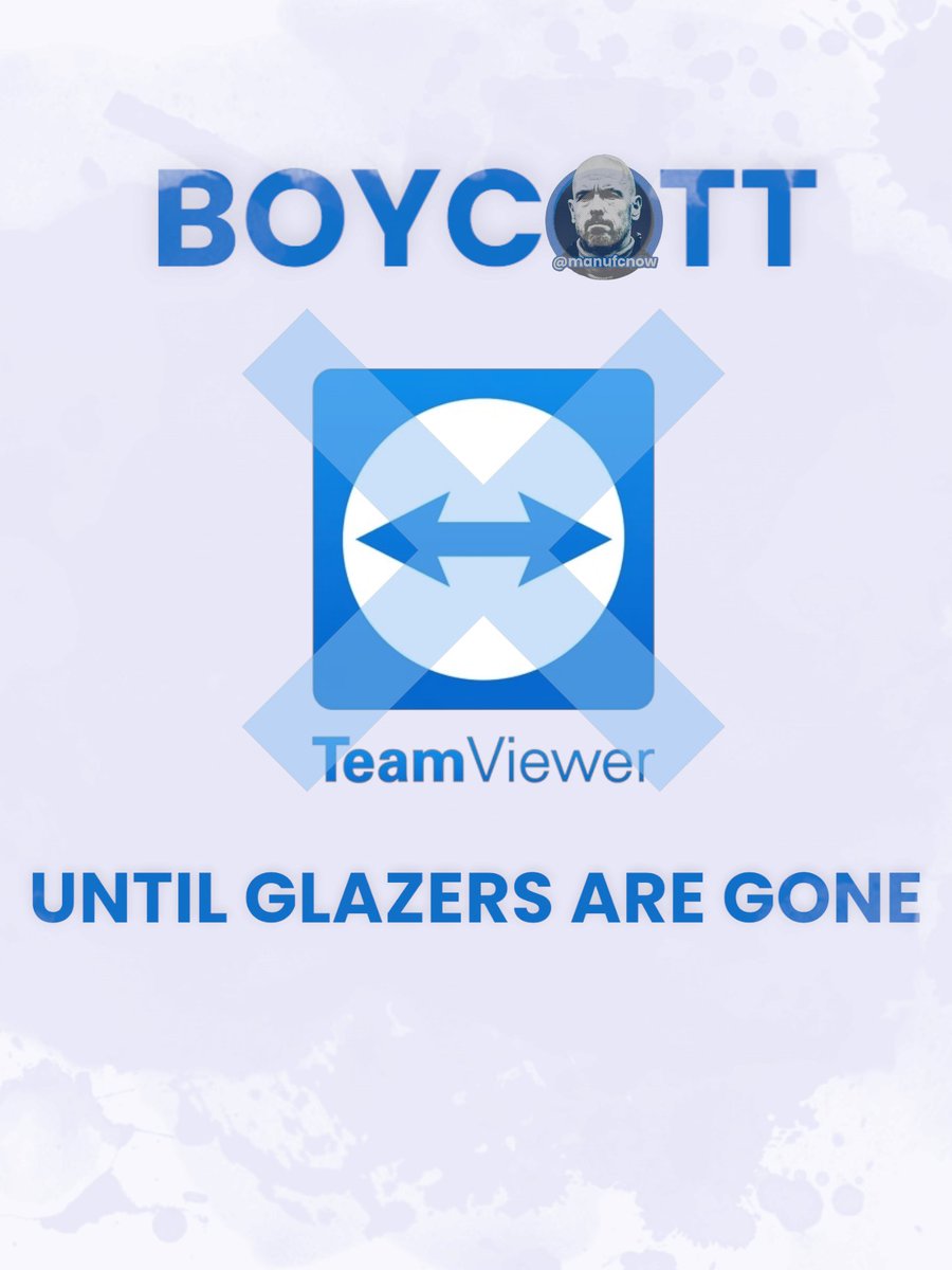 @TeamViewer We are boycotting Teamviewer until you cease association with The Glazer Family
#GlazersOut 
#BoycottTeamViewer