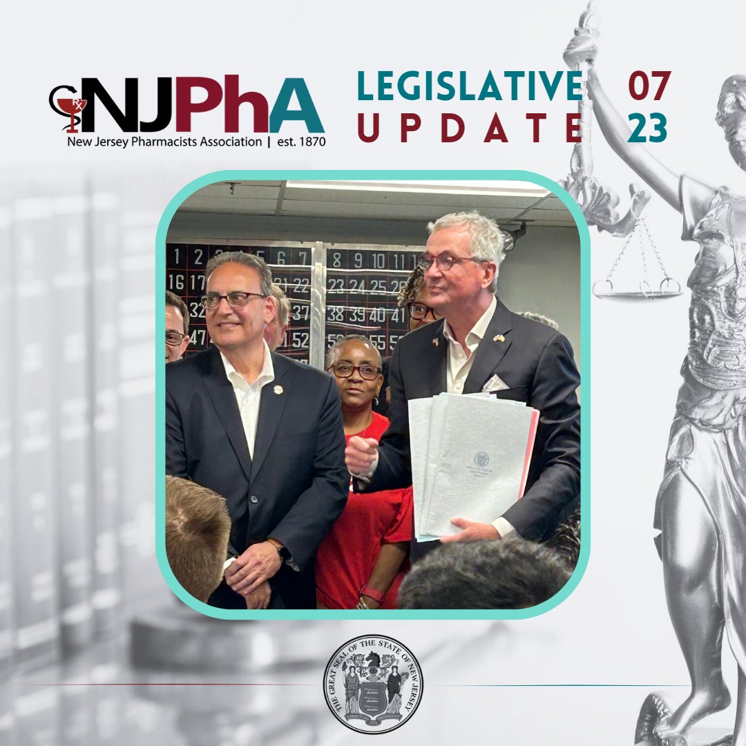 Yesterday @govmurphy signed three legislation bills to cap co-pays for #EpiPens at $25, #insulin at $35, and #asthma inhalers at $50. What a great success! Thanks to @gsporx and @API who supported #NJPhA to archive this incredible legislative outcome! #UpdateFromNJPhA