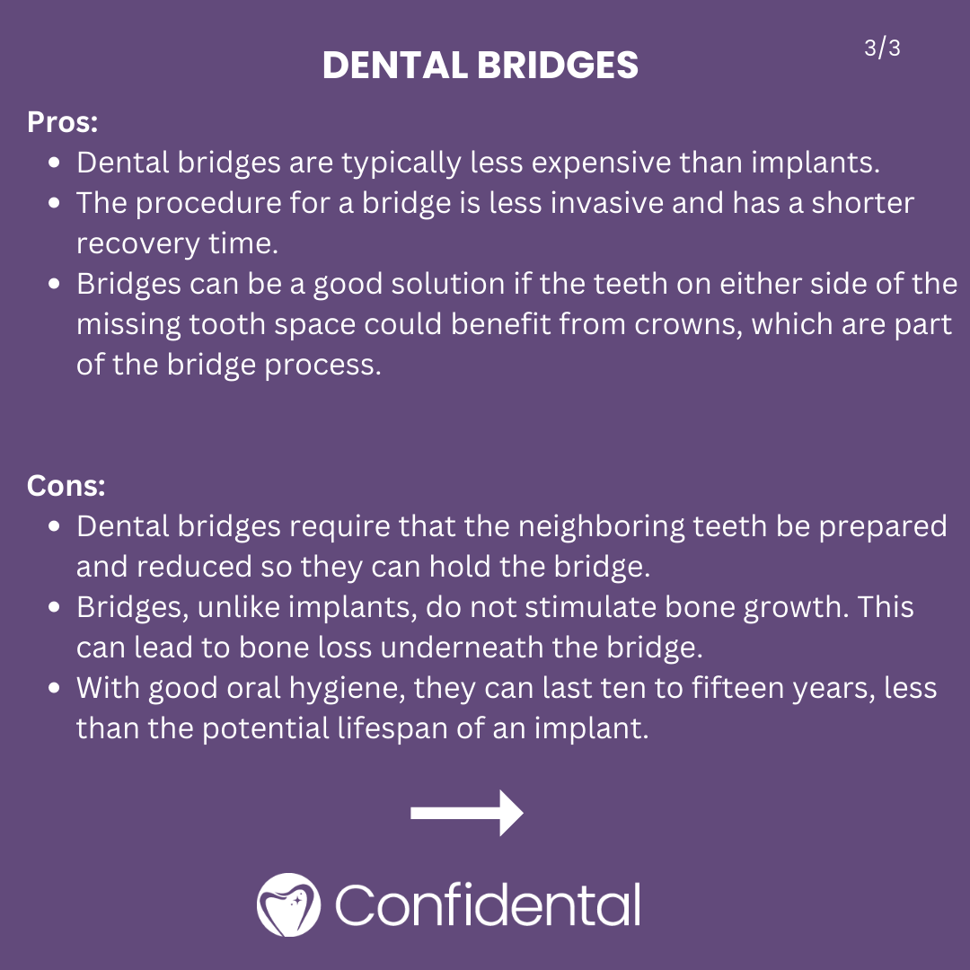 ConfidentalUK's tweet photo. 🦷 Wondering which is better: dental implants or dental bridges? Let's dive into the benefits of each! 🤔🔍

🔸
#DentalImplantsVsBridges #SmileConfidently #DentalCareMatters DentalImplants
#DentalBridges
#ToothReplacement
#OralCare
#HealthySmile
#Dentistry
#MissingTeeth https://t.co/zNNstybie0