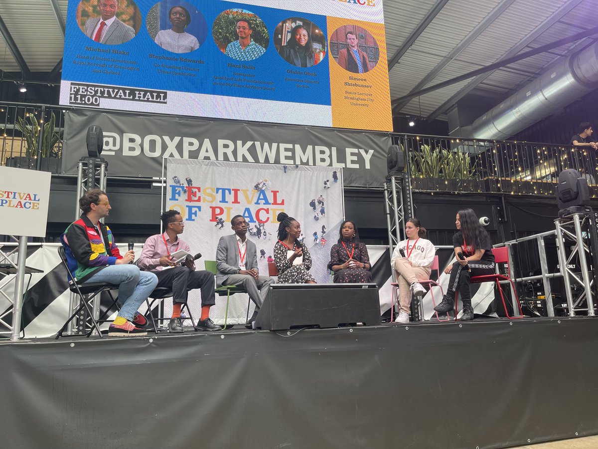We can't believe it's been a week since this incredible moment @festivalofplace! The My Place Pioneers led an amazing panel discussion on how #youngpeople can lead the way in delivering more equitable, sustainable places by working in partnership with local #communities