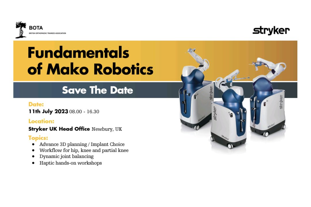 Thank you Stryker for hosting us, first fellows forum on Fundamentals of Mako Robotics with @bota_uk @KneeUnit @RACERTrials @drfrank0by @MarietaFranklin @orthooliveruk