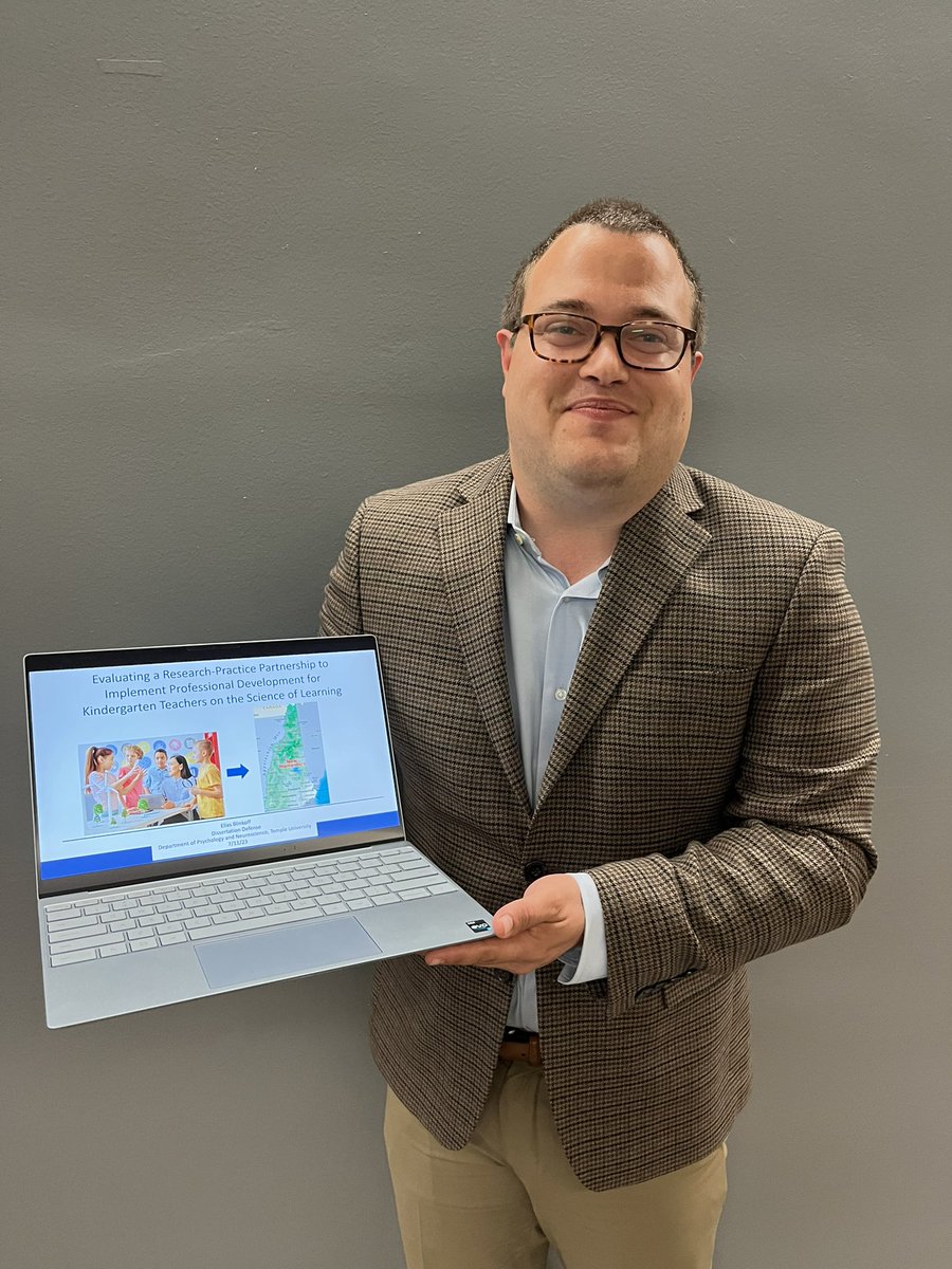 Introducing Dr. Elias Blinkoff! Elias defended his dissertation today on helping teachers implement the science of learning in the kindergarten classroom. Congratulations Dr. B — we are so proud of you! <a href="/blinkoffe/">Elias Blinkoff</a>