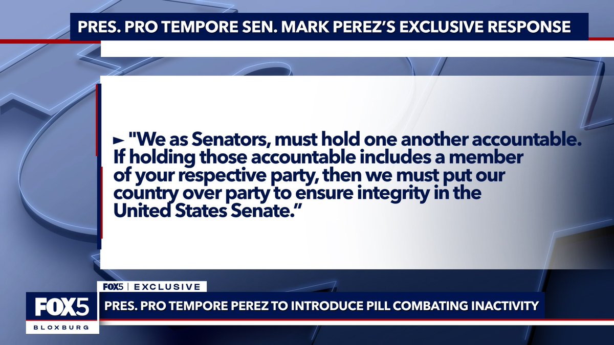 #FOX5Exclusive: Sources close to <a href="/BUSA_MarkD/">Mark</a> claim the Senator will introduce a bill to the BUSA Senate as soon as today that will combat inactivity among Senators. 

When asked for a comment, President Pro Tempore Perez provided the following statement: