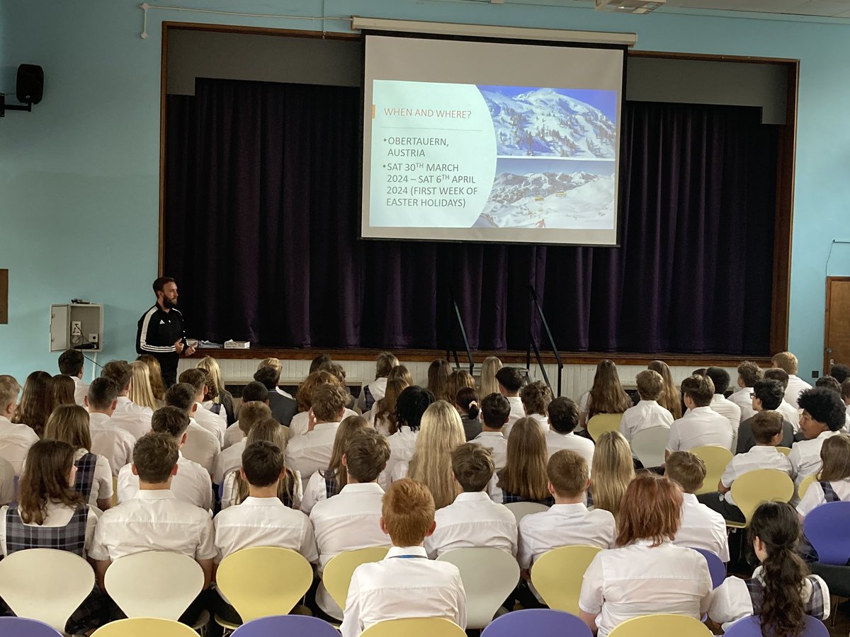 BrecklandSchool's tweet photo. Mr Hynd was busy today launching our ski trip 2024! Do get in touch with him for more information https://t.co/HLUcn557WC