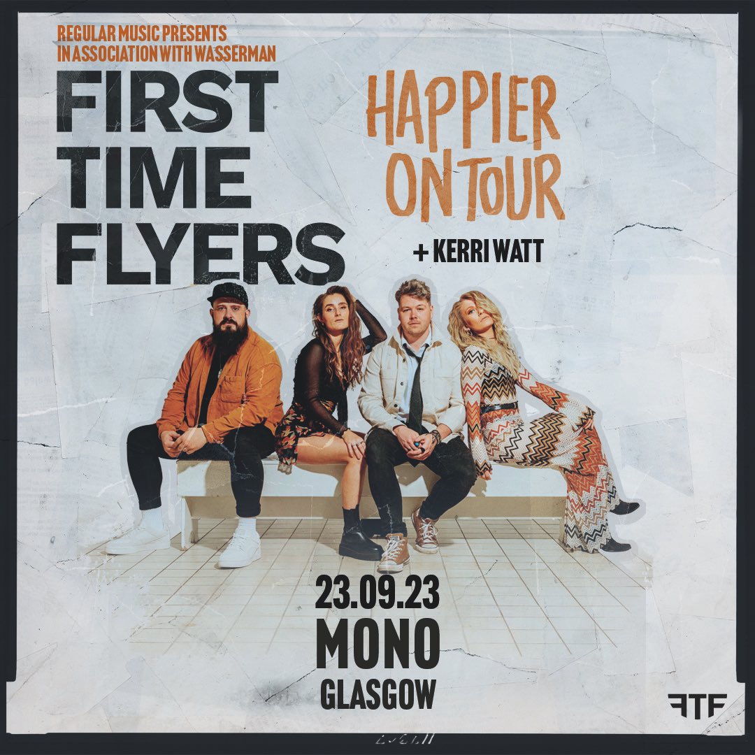 Show Announcement! 💛 Me + you + @firsttimeflyers = the best night out on the Glasgow calendar! ✈️ So we’ll see you there? Tickets at link below 🎟️ seetickets.com/tour/first-tim…