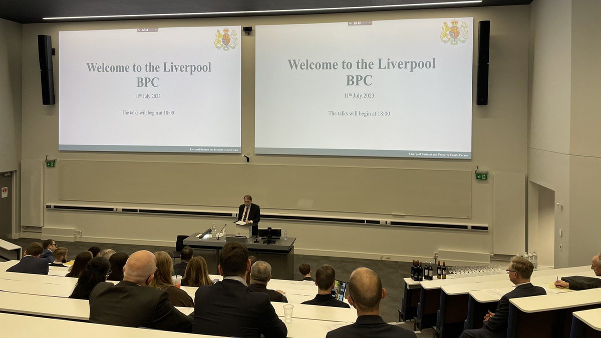 TribeBankruptcy's tweet image. His Honour Judge Cadwallader kicks off the latest LBPCF event @LivUniSLSJ - tonight we are discussing #injunctions /1