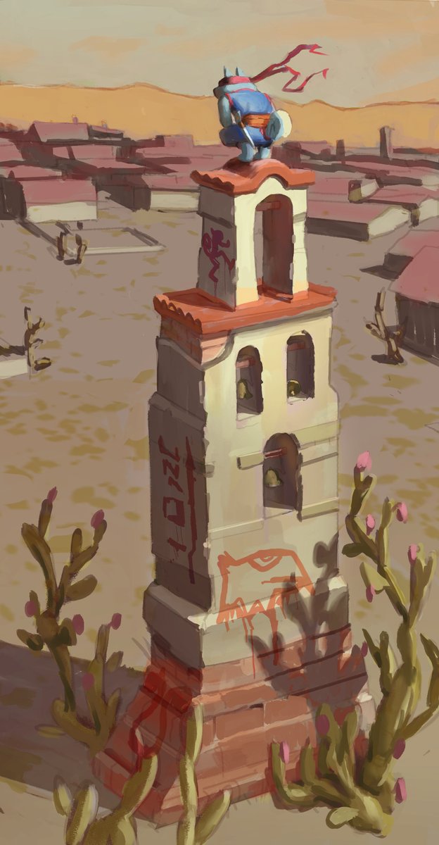 TeamPunkzilla's tweet photo. Jingo surveys the area. #projectcombo #punkzilla #conceptart https://t.co/8mJmryIF2v