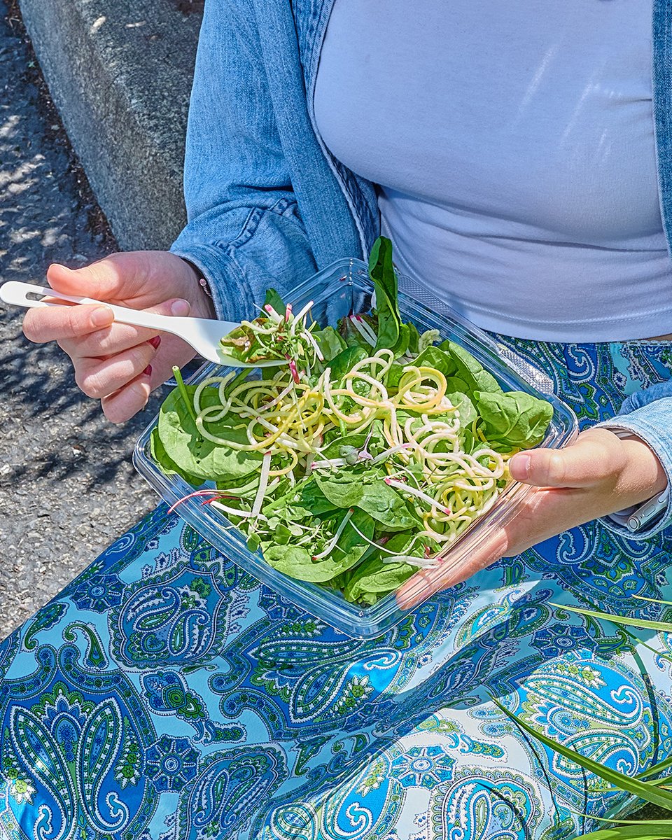 We had a really good salad joke, but we tossed it. So now we’re just announcing that our fresh Summer Salad—with yellow squash, radishes and microgreens—is here!