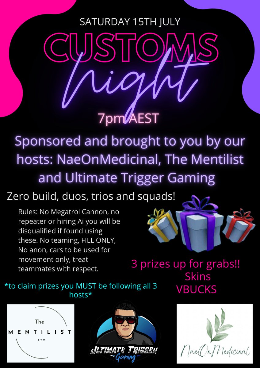TriggerUltimate's tweet photo. First custom collab and Youtube video hope you enjoy it Fortnite Custom Collab Competition https://t.co/yAWYzkhcEW via @YouTube 
If you are keen we have another custom collab comp 15 July at 7pm AEST check out my twitch in my bio and hope to see you there
#streamers  
#Fortnite https://t.co/ukf1PNOjt7