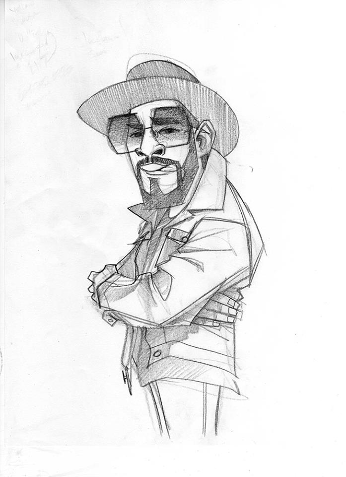 DedosTheNomad's tweet image. Some prelim sketches of classic Hip Hop artists I admired during my upbringing. #djkoolherc #slickrick #bigdaddykane  #llcoolj #dedosart