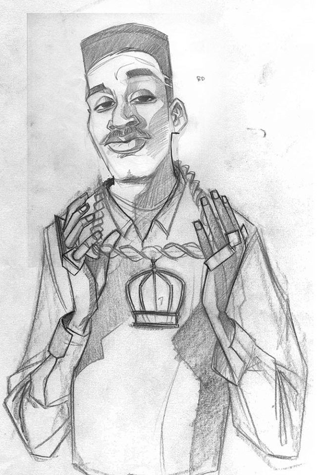 DedosTheNomad's tweet image. Some prelim sketches of classic Hip Hop artists I admired during my upbringing. #djkoolherc #slickrick #bigdaddykane  #llcoolj #dedosart