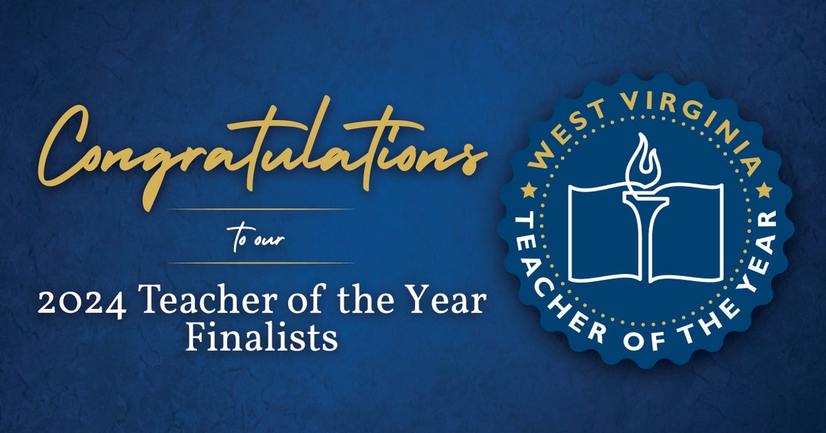 WVEducation's tweet photo. Join us in congratulating these five 2024 West Virginia Teacher of the Year finalists! 🎉🍎

☑️ Sharon Cole, Wayne County
☑️ Michael Harshbarger, @cabellschools
☑️ Kimberly Hunt, @MasonCounty
☑️ Jennifer Kirk, @FCSWV
☑️ Jaime Young, @OhioCounty1

Learn more about our finalists ➡️ https://t.co/ZXxxGlTVIU

#WVEd #WVTOY2024
