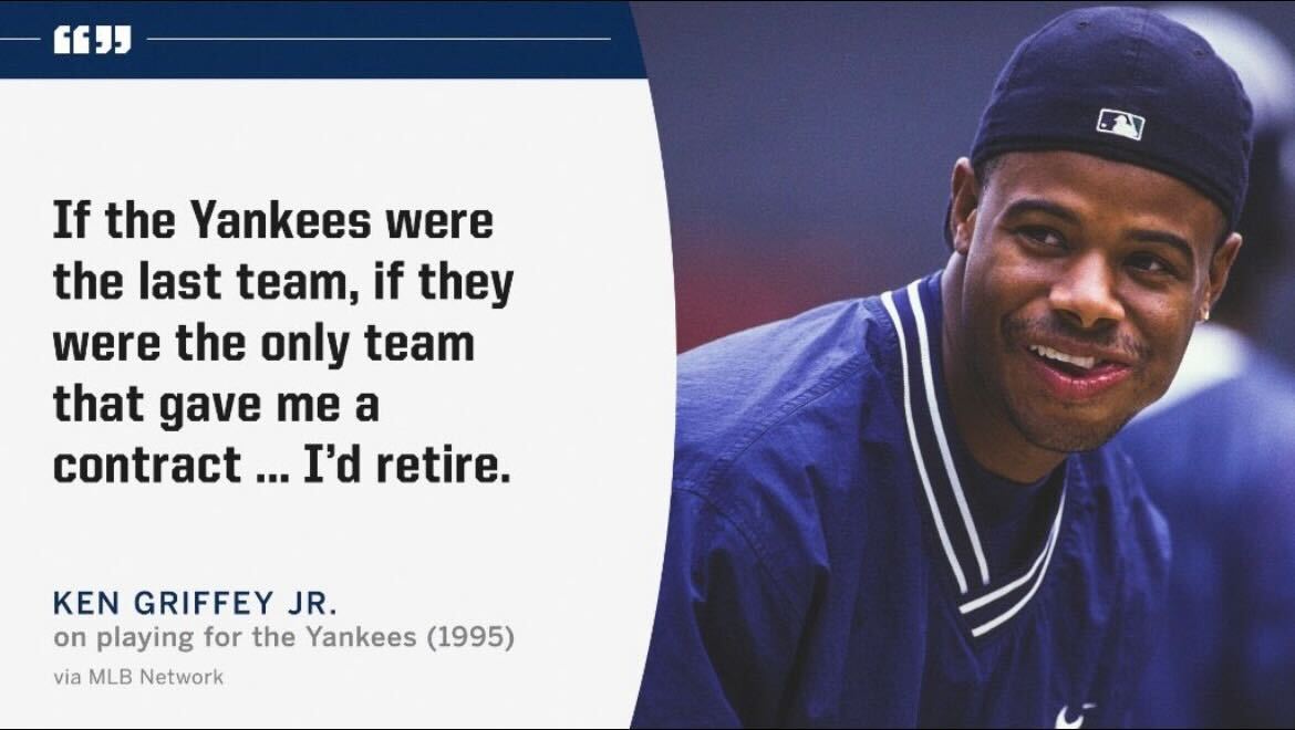Odds Shark on X: Ken Griffey Jr. had this to say about the NY
