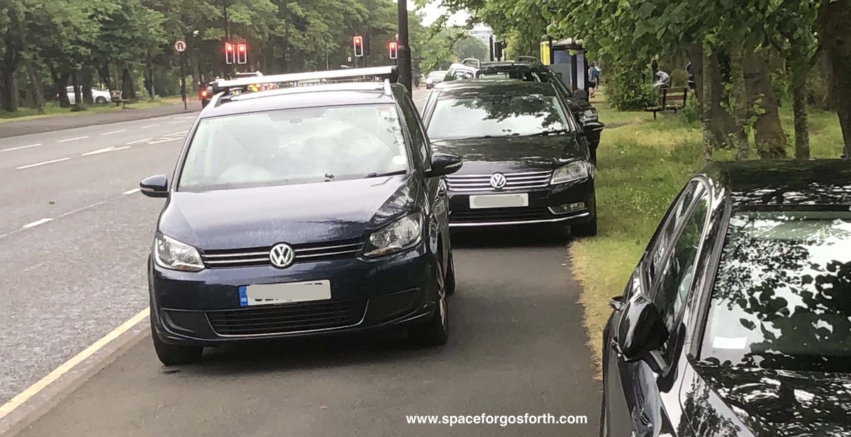 space4gosforth's tweet photo. More pavement parking for the #Hoppings, only a few minutes walk from the official car park. Why was this allowed? @NewcastleCC @npnewcastle https://t.co/OYP8hgu5PC