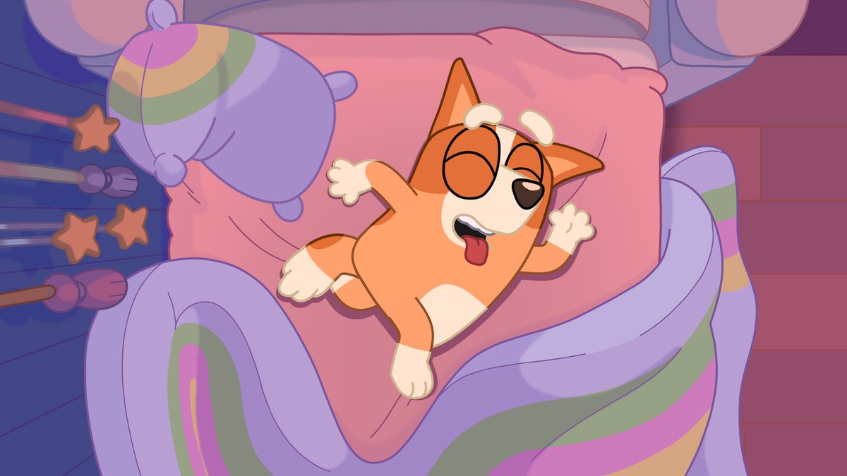 OfficialBlueyTV's tweet photo. 1! SLEEP! TO! GO! 

New #Bluey arrives on Disney+ tomorrow!

#Bluey https://t.co/c6tUZzQSTy