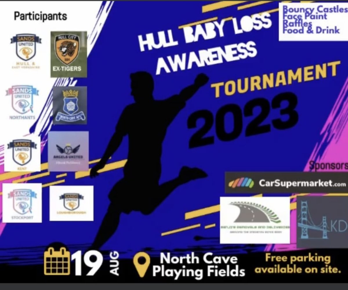 facebook.com/events/s/hull-… @peter_levy could you retweet this please mate , @SUFCHull_EYorks hulls babyloss team that I play for, we are hosting a babyloss tournament in August up at North cave, with hull city legends attending along with teams from UK 🔥💙🧡