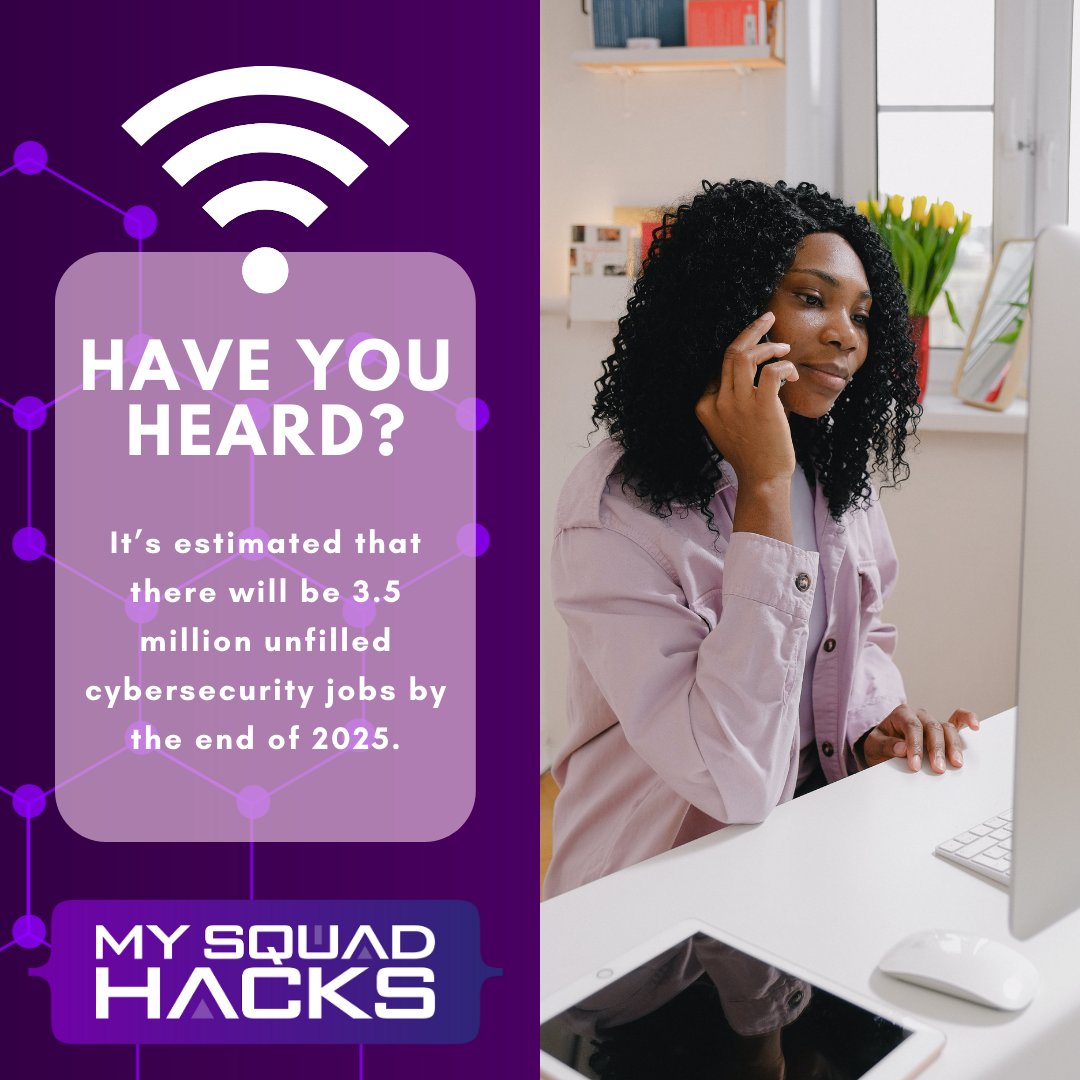 blackgirlshack's tweet photo. The field of cybersecurity is ever changing and constantly growing. With an estimated 3.5 million unfilled seats by the end of 2025, now is the perfect time to start your career.

Source: https://t.co/rMx1c4TqMt

#mysquadhacks #blackincyber
#bghmultiverse #blackgirlshack https://t.co/9HLLLcJJ3q