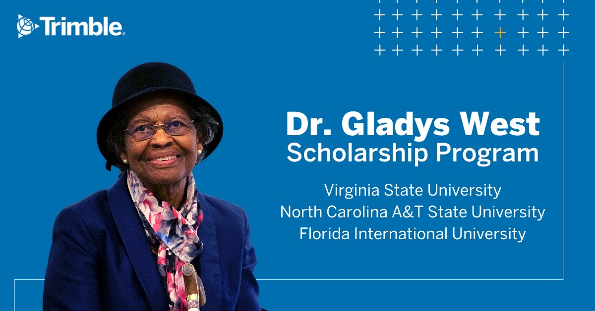 Trimble proudly supports the Dr. Gladys West Scholarship Program, offering 4-year scholarships to deserving students. 

Apply now and be a part of the journey, and join us in celebrating Dr. Gladys West's legacy and empowering the next generation of scholars! [Link in comments]