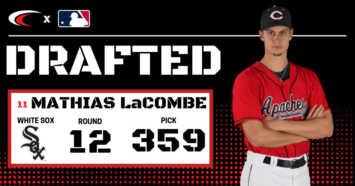 Cochise College Athletics (@ccathletics1) on Twitter photo Mathias LaCombe (RHP |
<a href="/BaseballCochise/">Cochise Baseball</a>) has been selected in the 12th round (#359) of the 2023 MLB Draft by the Chicago White Sox! Congratulations Mathias! #ApacheWay #CochiseBaseball Mathias LaCombe (RHP |
<a href="/BaseballCochise/">Cochise Baseball</a>) has been selected in the 12th round (#359) of the 2023 MLB Draft by the Chicago White Sox! Congratulations Mathias! #ApacheWay #CochiseBaseball