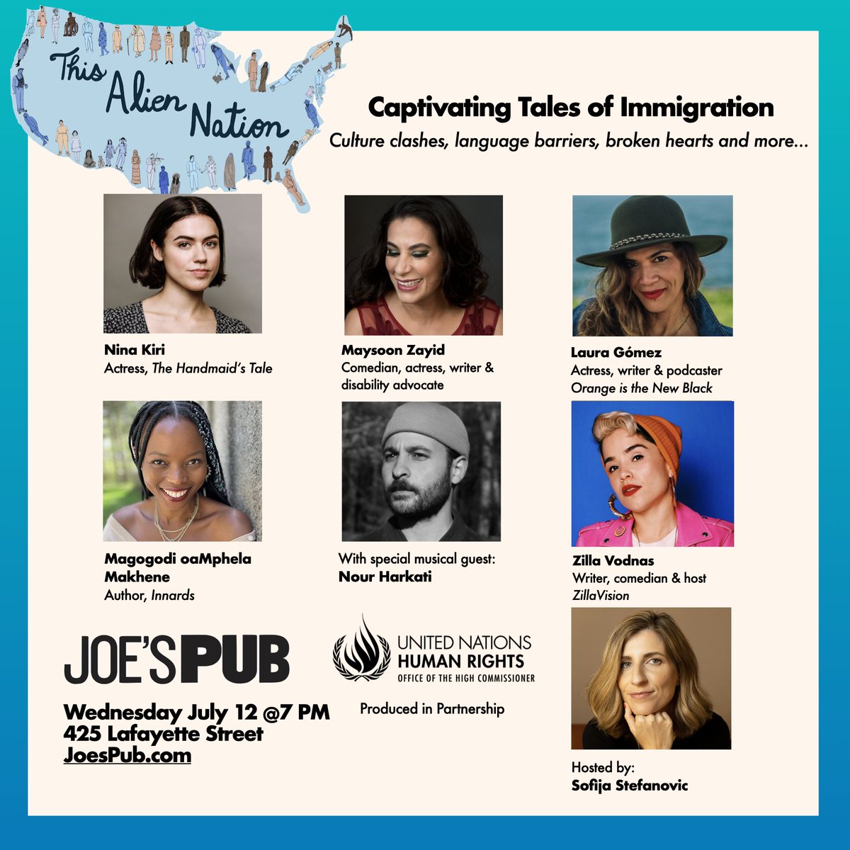 Show @Joe's Pub 7/12/23 with UNITED NATIONS tweet media