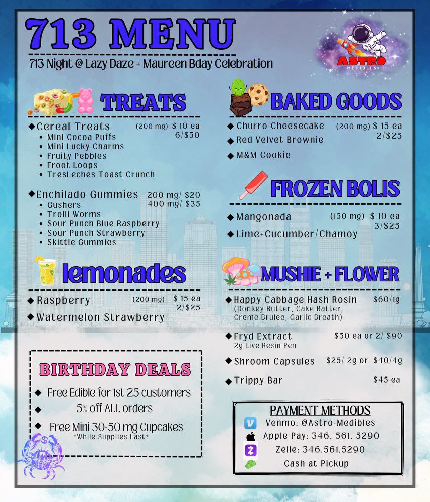 This Thursday!!🥳🎈
Come out and check out all these amazing vendors!🤗
We’ll be having games, food, paint/art, and much more!🤩
We’ll be offering free dabs and mini cupcakes for everyone!😈

I might even change the price of cereal treats or bolis for $5🤫

Please share/rt🚀