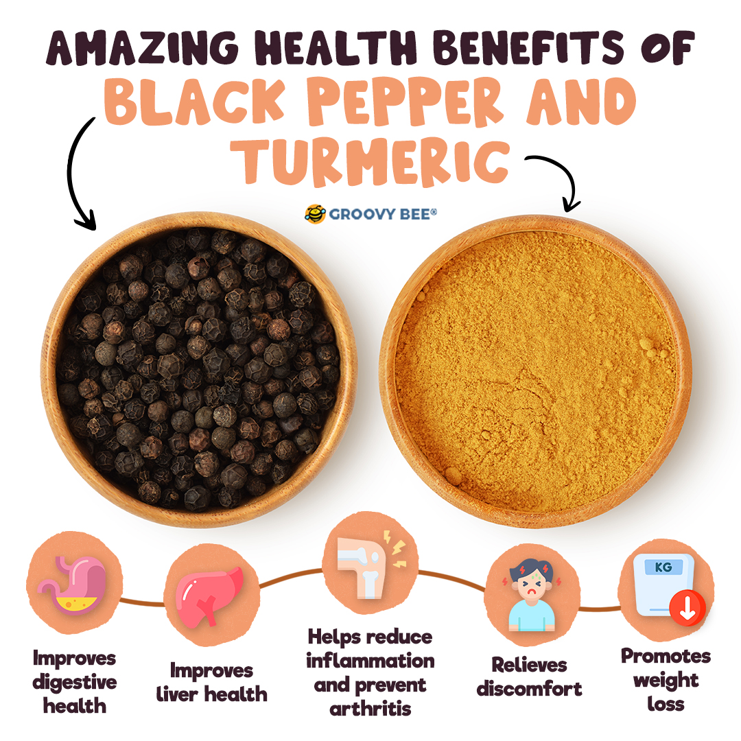 Amazing health benefits of black pepper and turmeric

#superfood #food #lifestyle #foodie #healthbenefits #herbs #spices #weightloss #bonehealth #organic #naturalremedies