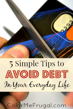 5 Simple Tips to Avoid Debt in Your Everyday Life colormefrugal.com/5-simple-tips-…