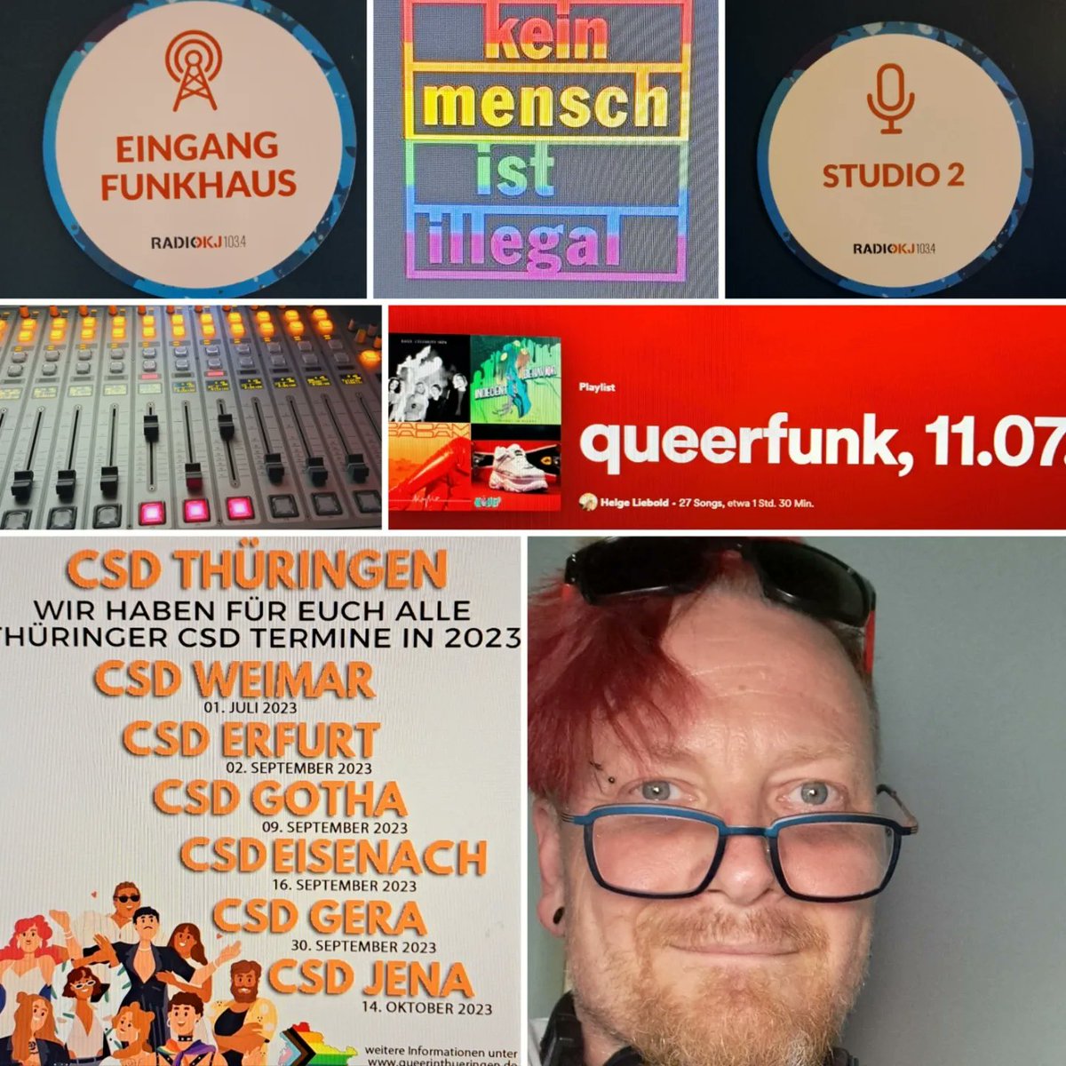 RadioQueerfunk's tweet photo. Das obligatorische Foto... 😀 
#SoKlingtJena #jena #EinBildProSendung 
#RadioMachtAn #NurLifeIstLive
@jenazeit @JenaerTweets https://t.co/awmd6Utmz0