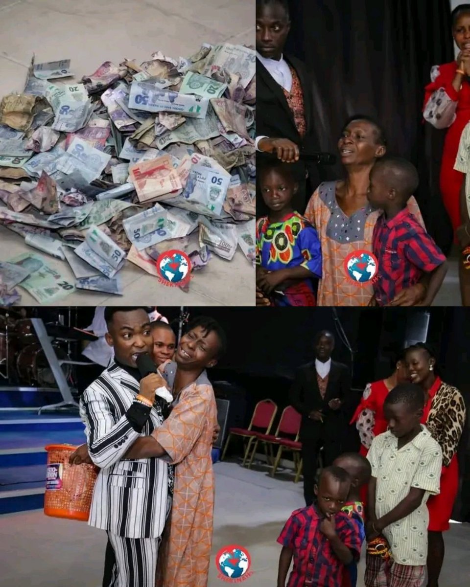 TheBeepNG's tweet image. Pastor stops preaching when a lady &amp;amp; her kids walked into his church. The "holy spirit" instructed him to help her with all the church offering.
 
People are not having any of that as they believe he's been deceitful to attract more people to his church.
#nigeria #trinityguy