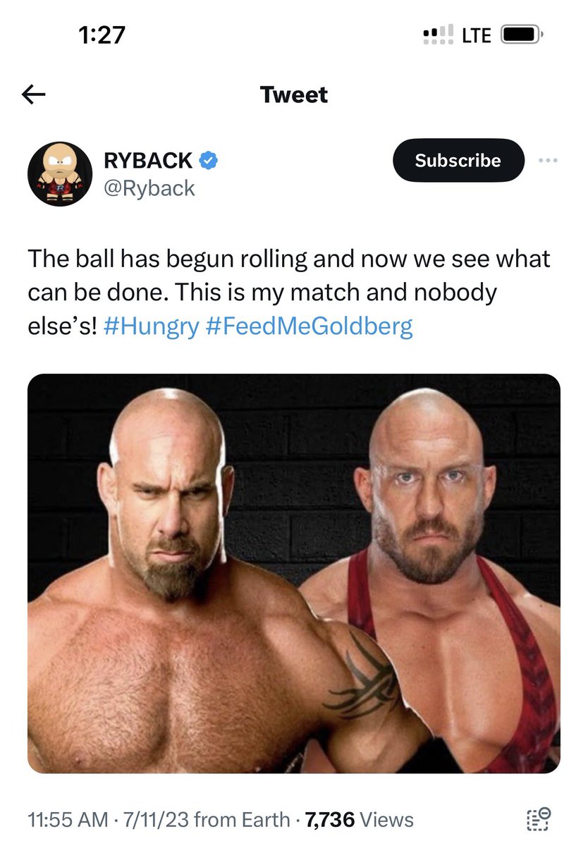 LaylaKent11830's tweet image. How are you calling it “A match” when Goldberg wants NOTHING TO DO WITH YOU😂 maybe Ryback vs #LieBack is about it 🤡