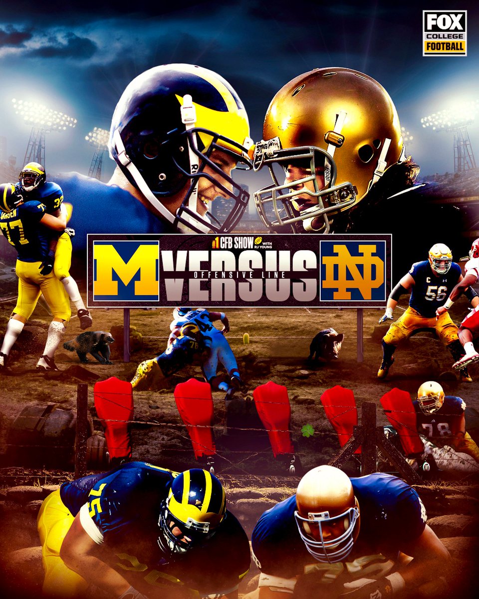 numberoneshow's tweet image. OLine Versus 🐽

Which CFB team produces better Offensive Lineman: @UMichFootball vs. @NDFootball? 🤔

LIKE for Michigan
RT for Notre Dame

📺: youtube.com/watch?v=ABzGH6…
🎙: podcasts.apple.com/us/podcast/nor…