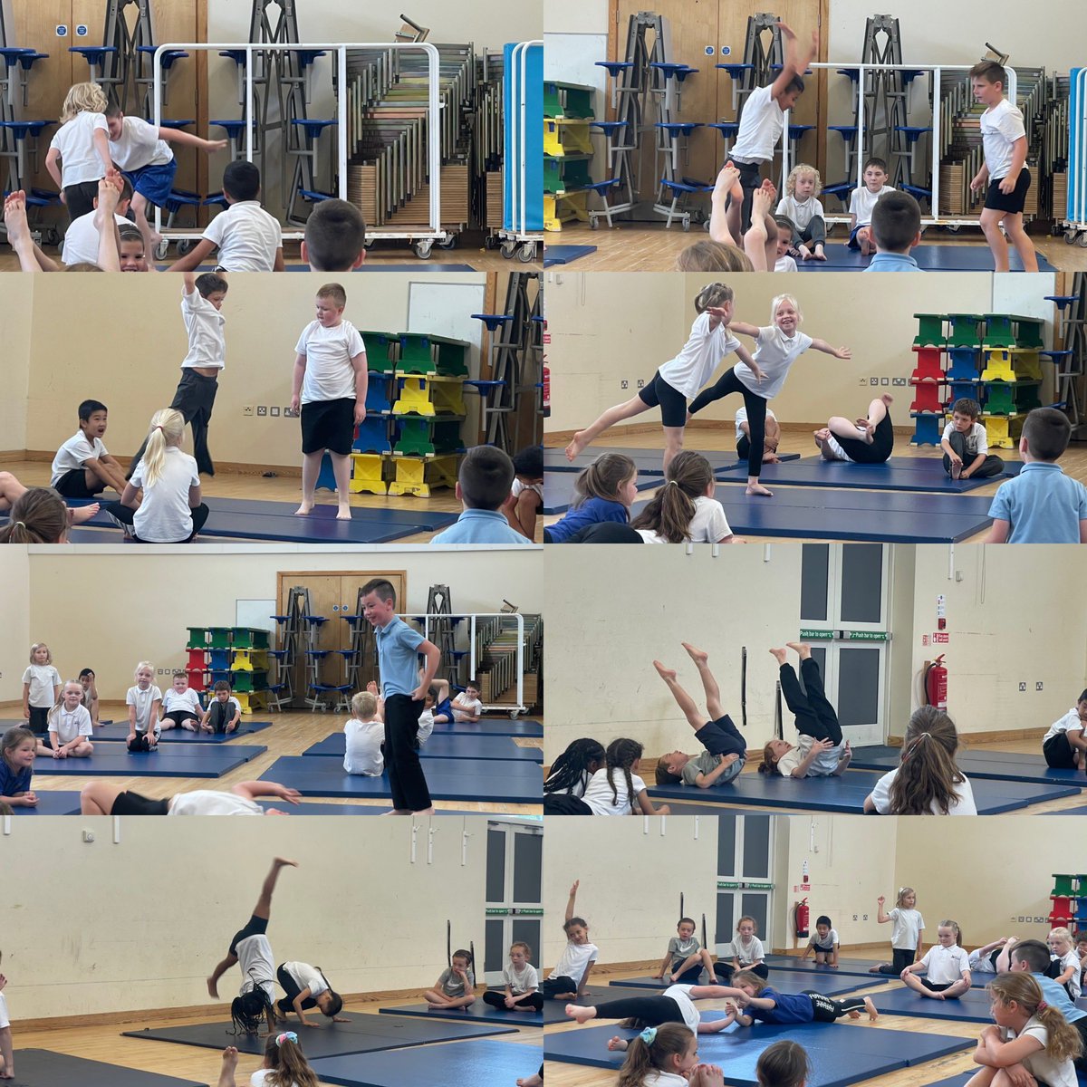 We had a great time today in gymnastics practising and performing our routines! 🤸‍♀️ 🤸‍♂️ @NorbridgePE #Gymnastics