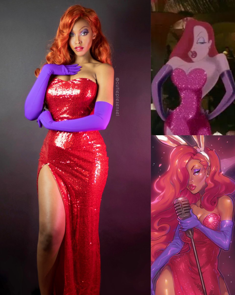 I think Starfire, Ms Bellum, and this cosplay made me realize that I’d prolly be a decent red head. They’re all characters who don’t canonically have brown skin and yet I feel like it matches really REALLY well. Art on bottom right by @asieybarbie